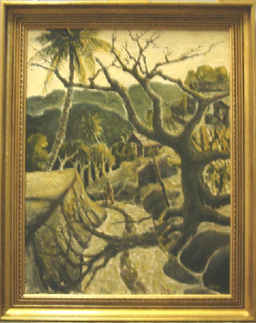 ROAD WITH TREE by CARL ABRAHAMS 