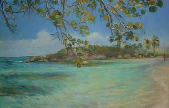 UNTITLED 2  (BEACH WITH SEA=GRAPE) by JUDY MACMILLAN, Image 1.