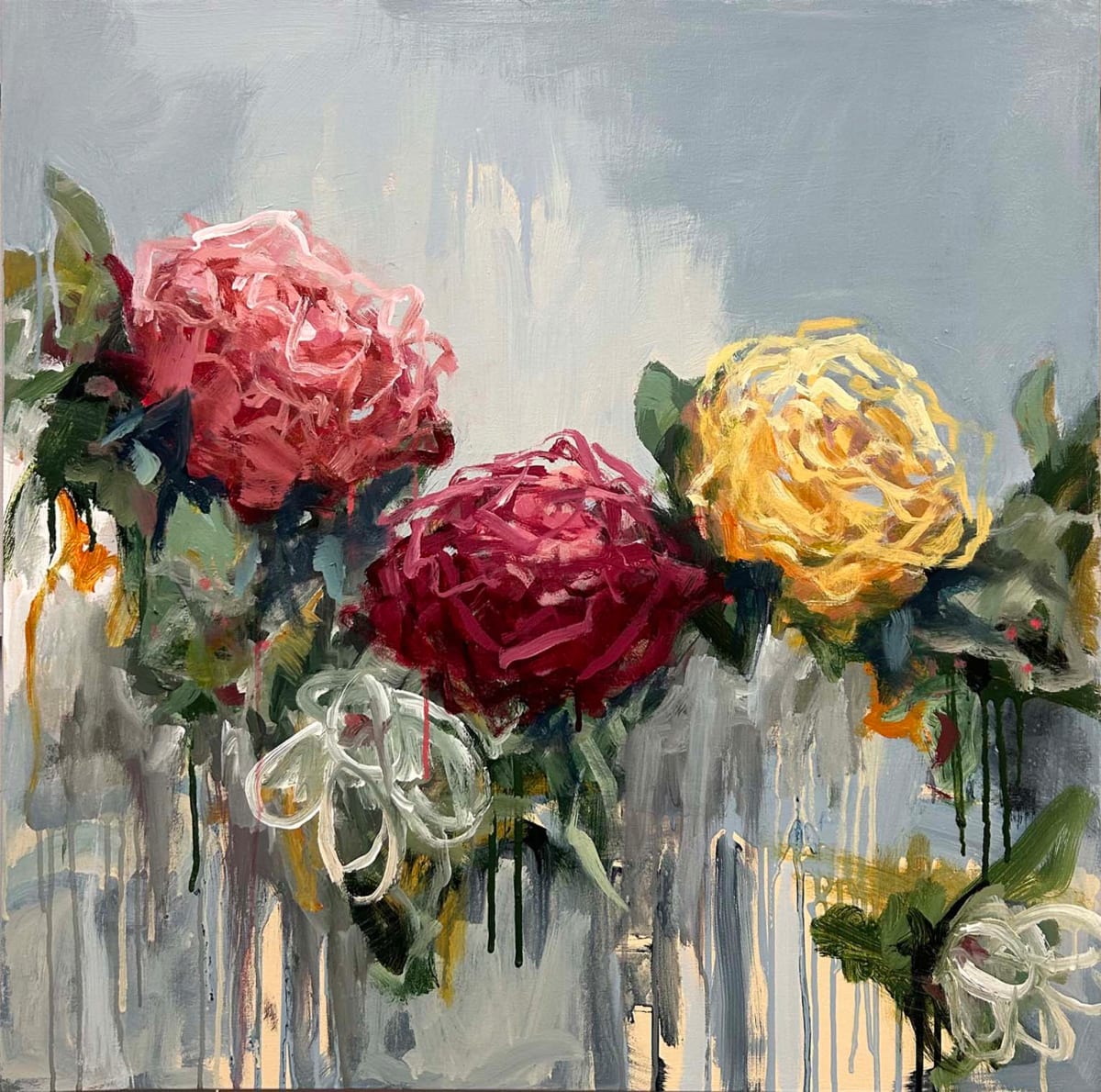 A Sudden Romance by Dianne Jean Erickson  Image: A Sudden Romance, acrylic on canvas, 30" square, Doug fir floater frame