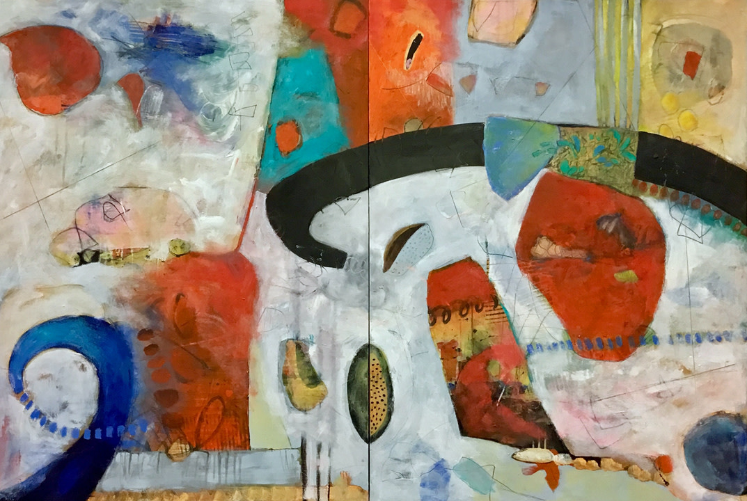 This & That (diptych) by Dianne Jean Erickson 