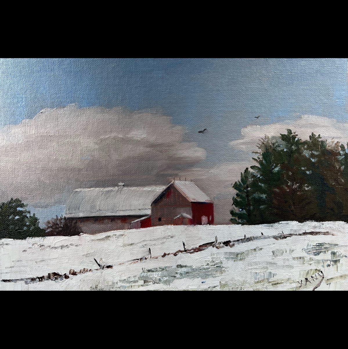 Farm in March by Marieanne Coursen 