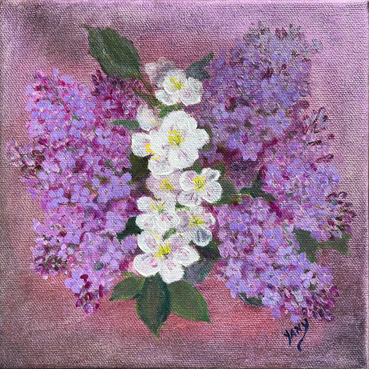 Apples & Lilacs-Spring! by Marieanne Coursen 