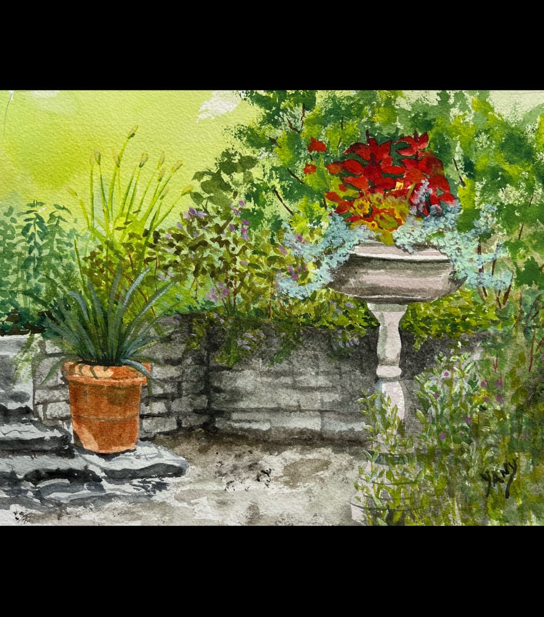 A Corner in the Garden by Marieanne Coursen 