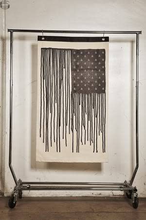 Liquidated US Flag by Shepard Fairey (American, b. 1970)  