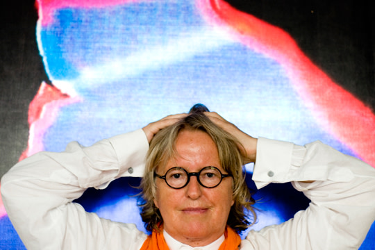 Pierre Restany portrait by Marianne Heske (Norwegian, b.1946) 