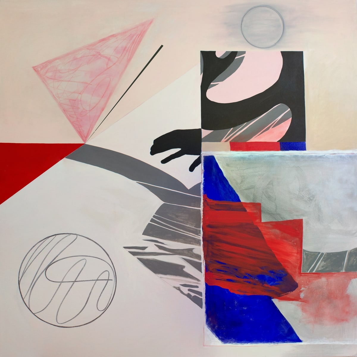 Abstract Interior (red triangle) by Pamela Staker 