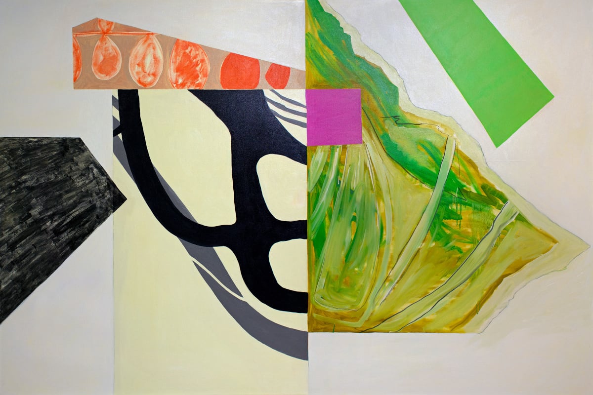 Abstract Interior (green) by Pamela Staker 