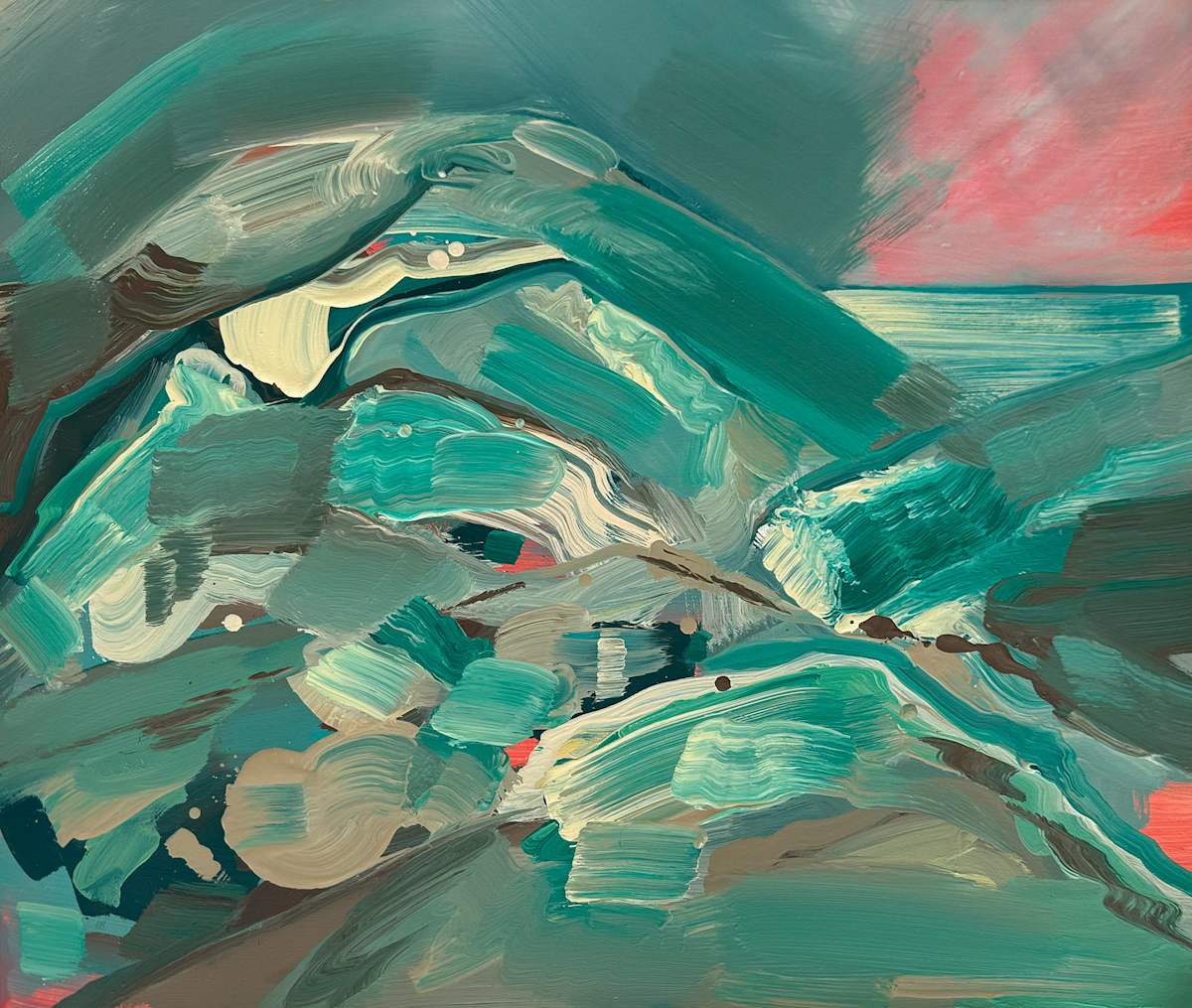 Abstract Landscape (ocean 9) by Pamela Staker 