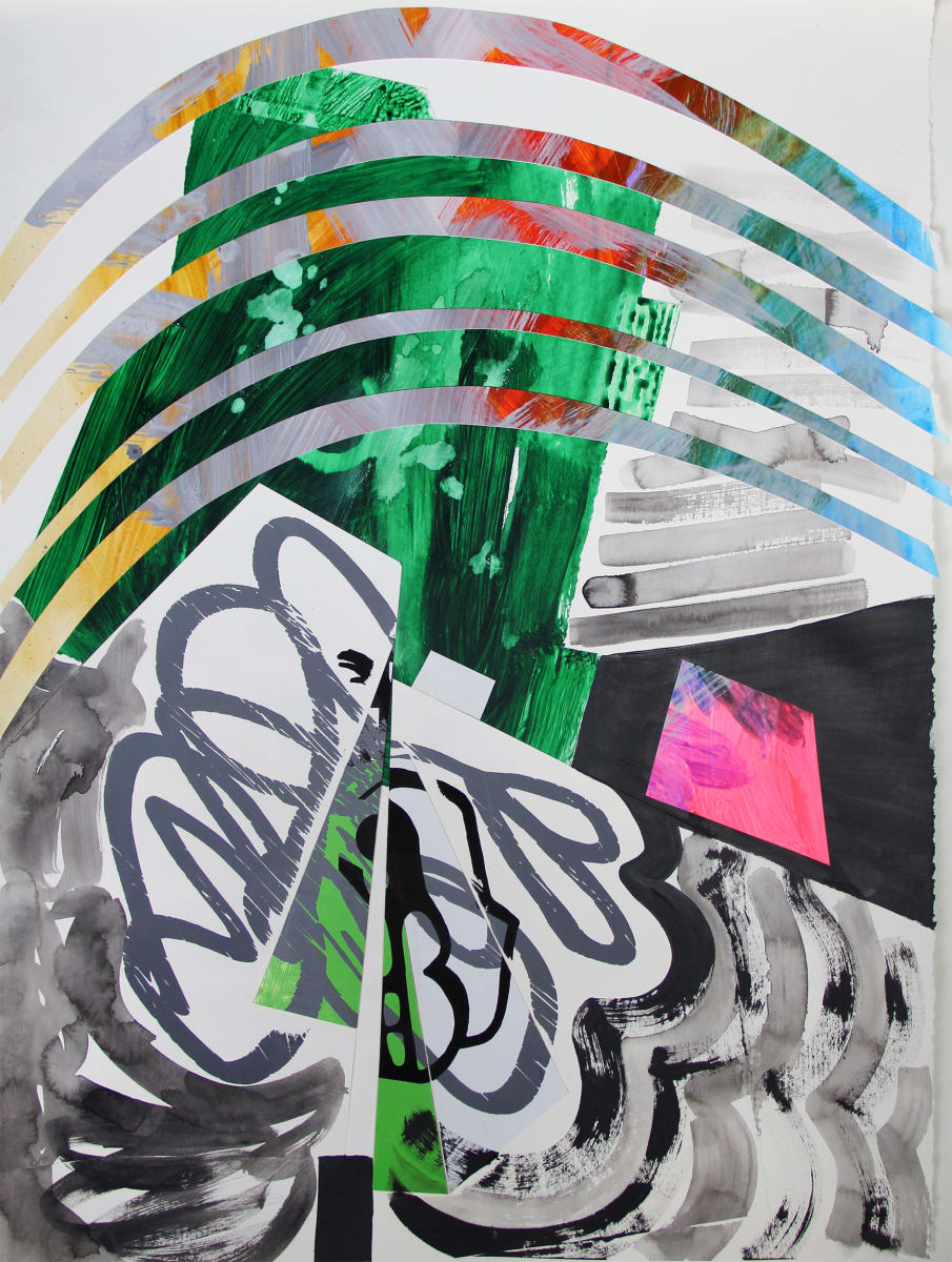Abstract Study (evergreen and rainbow) by Pamela Staker, Image 1.