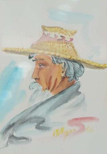 [Asian Man in Straw Hat] by Unknown, Image 3.