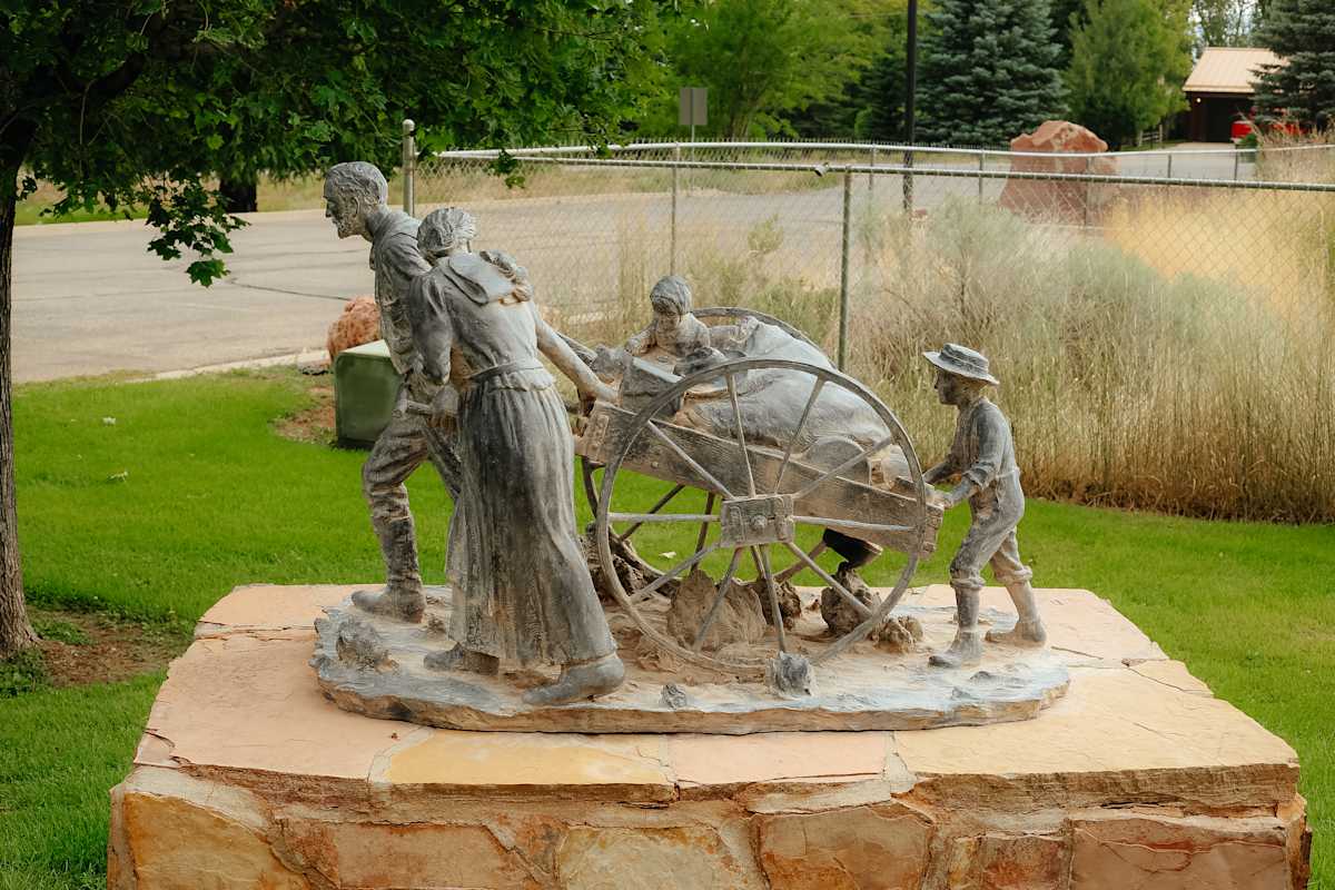 Bodil Mortensen (1846-1856) Tribute by Stanley J. Watts  Image: 19 Old Highway 91, Parowan, Utah (Parowan Heritage Park).
Photograph by Ryann S. Ford. Licensed by Creative Commons (CC  BY-SA). 