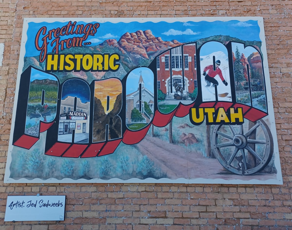 Greetings from Historic Parowan Utah by Jed Sudweeks  Image: Approximately 73 N. Main Street, Parowan.

Photograph by Steven D. Decker. Licensed by Creative Commons (CC BY-SA).