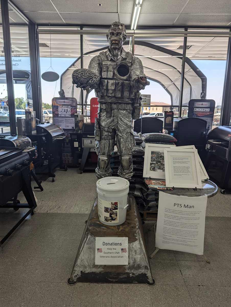 PTS Man by Jacob Dean  Image: IFA Store, Cedar City, UT. Photograph by Jacob B. Arnell. Licensed by Creative Commons (CC BY-SA)
