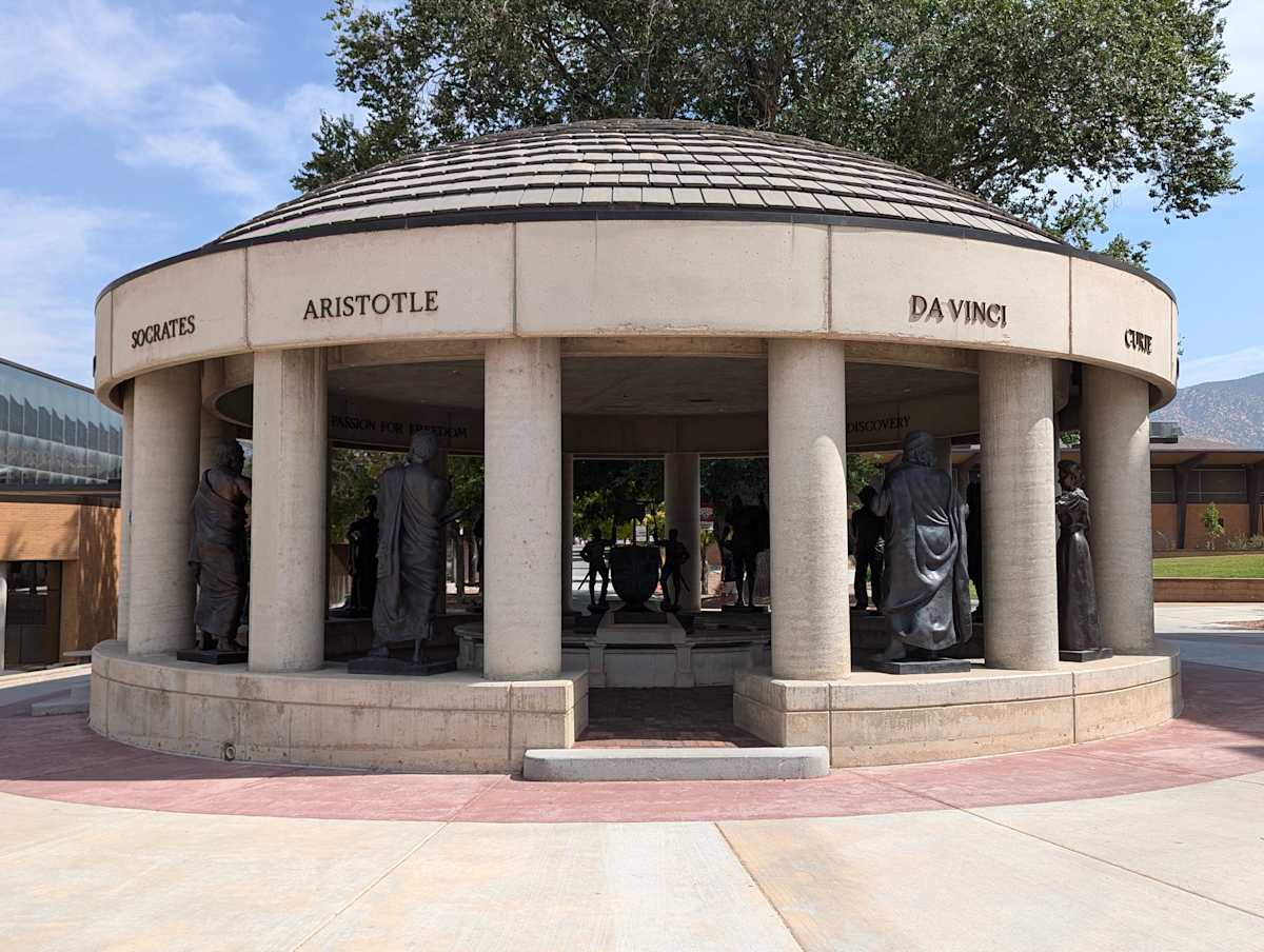 Centuriam by Jerry Anderson  Image: Near America First Arena on the Campus of Southern Utah University.  Campus address: 351 West Center Street, Cedar City, UT. Photograph by Jacob B. Arnell. Licensed by Creative Commons (CC BY-SA).
