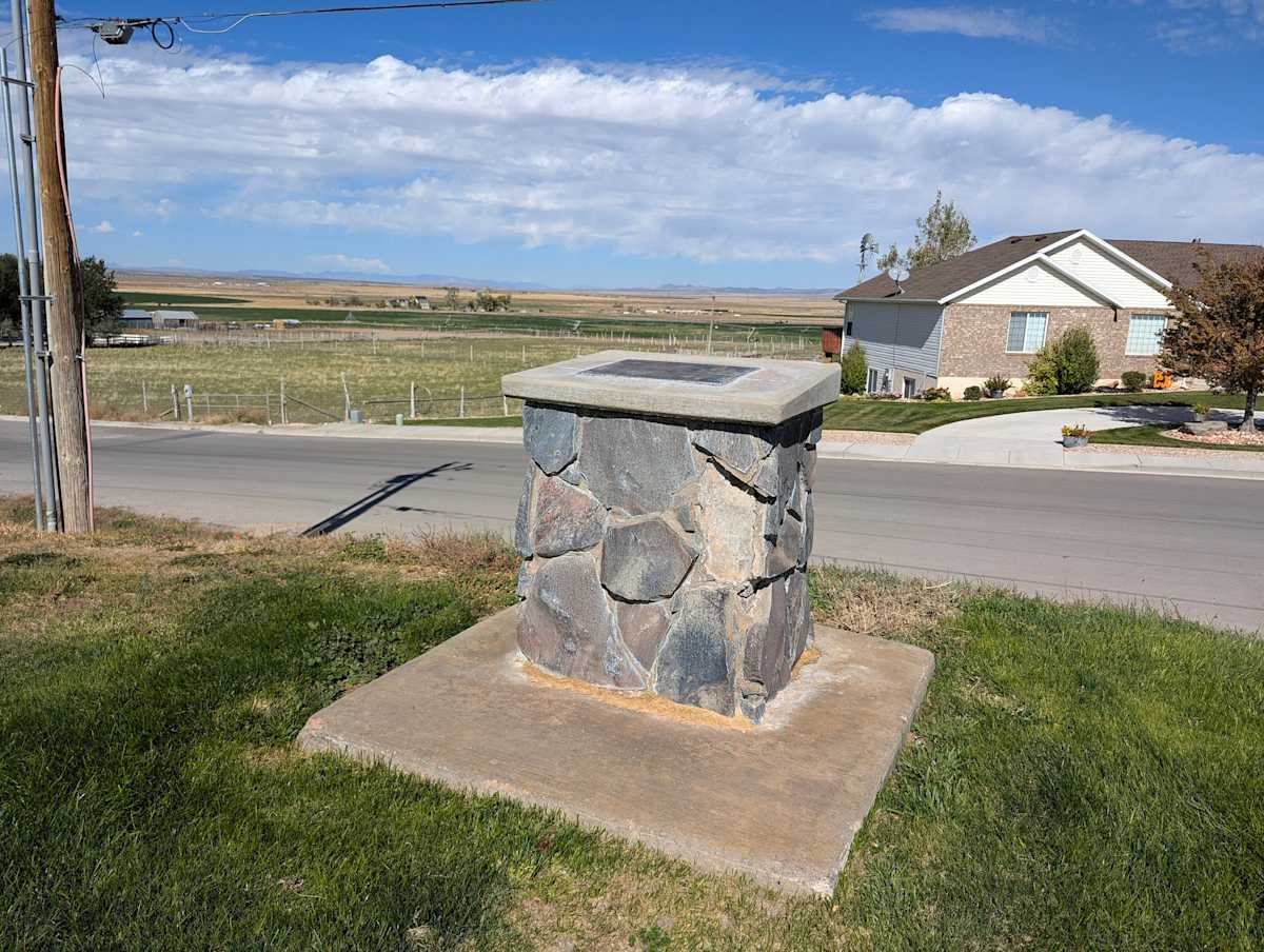 Enoch Schoolhouse and Tithing Office Monument, Image 3.