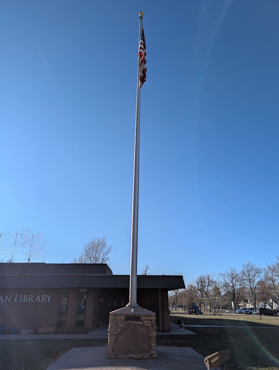 Flag Pole - Parowan Library, Image 1.