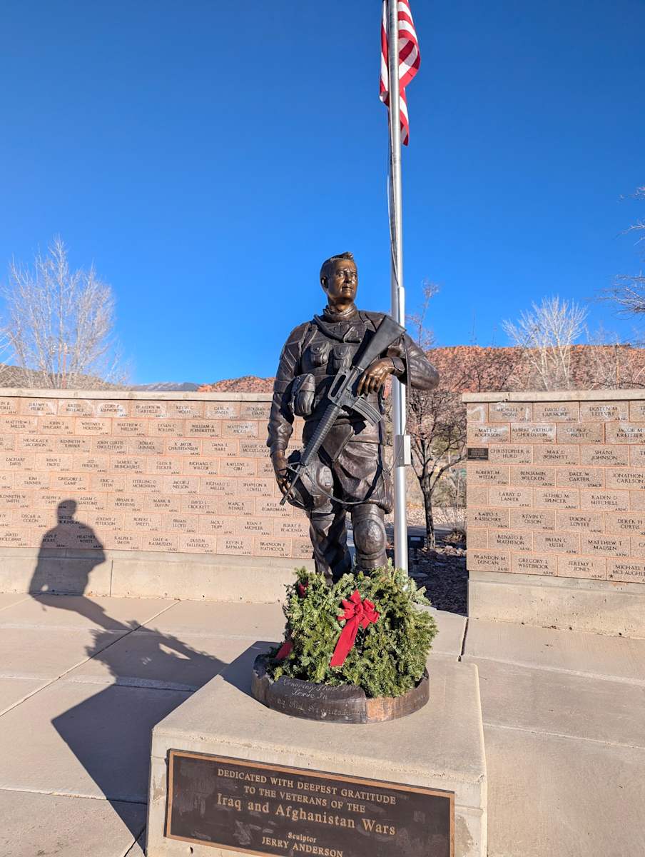 Cedar City War Memorial - Iraq and Afghanistan by Jerry Anderson  Image: Photograph by Jacob B. Arnell. Licensed by Creative Commons (CC BY-SA).
