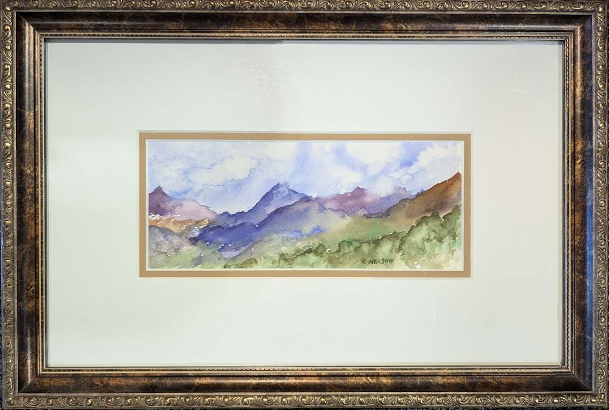 [Mountain Watercolor #2] by Carl Nelson, Image 2.