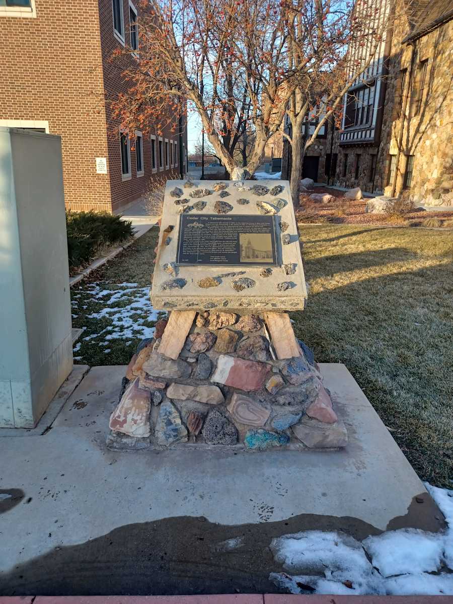 Cedar City Tabernacle Monument  Image: Photograph by Steven D. Decker. Licensed by Creative Commons (CC BY-SA).
