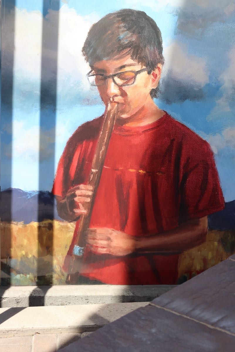 Utility Box - Native American Flutist by Tiffany Marchant, Image 1.