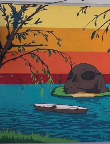 Skull Island Mural by Justin Whitelaw  Image: 89 S. 100 E, Parowan, UT (City Swimming Pool).

Photograph supplied by Mayor Mollie Halterman. Licensed by Creative Commons (CC BY-SA).