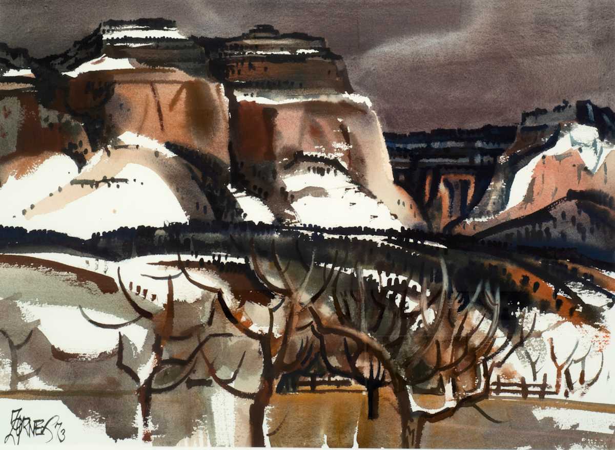 Zion Orchard by Milford Zornes, Image 1.