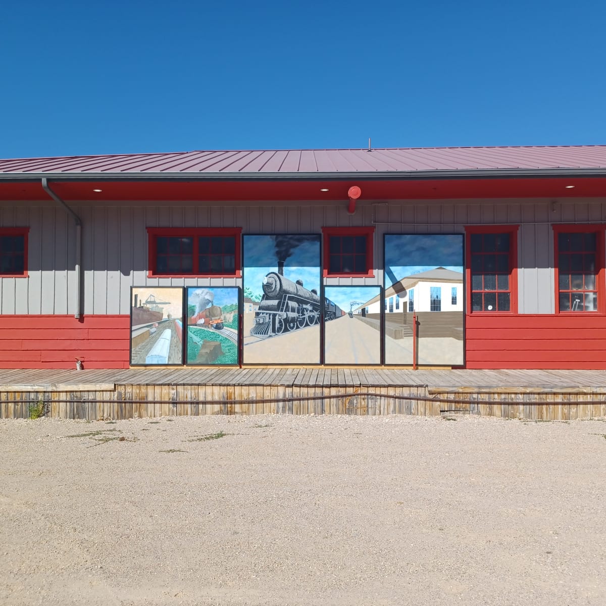 Cedar City Centennial Railroad Mural by Randy Seely, Image 1.