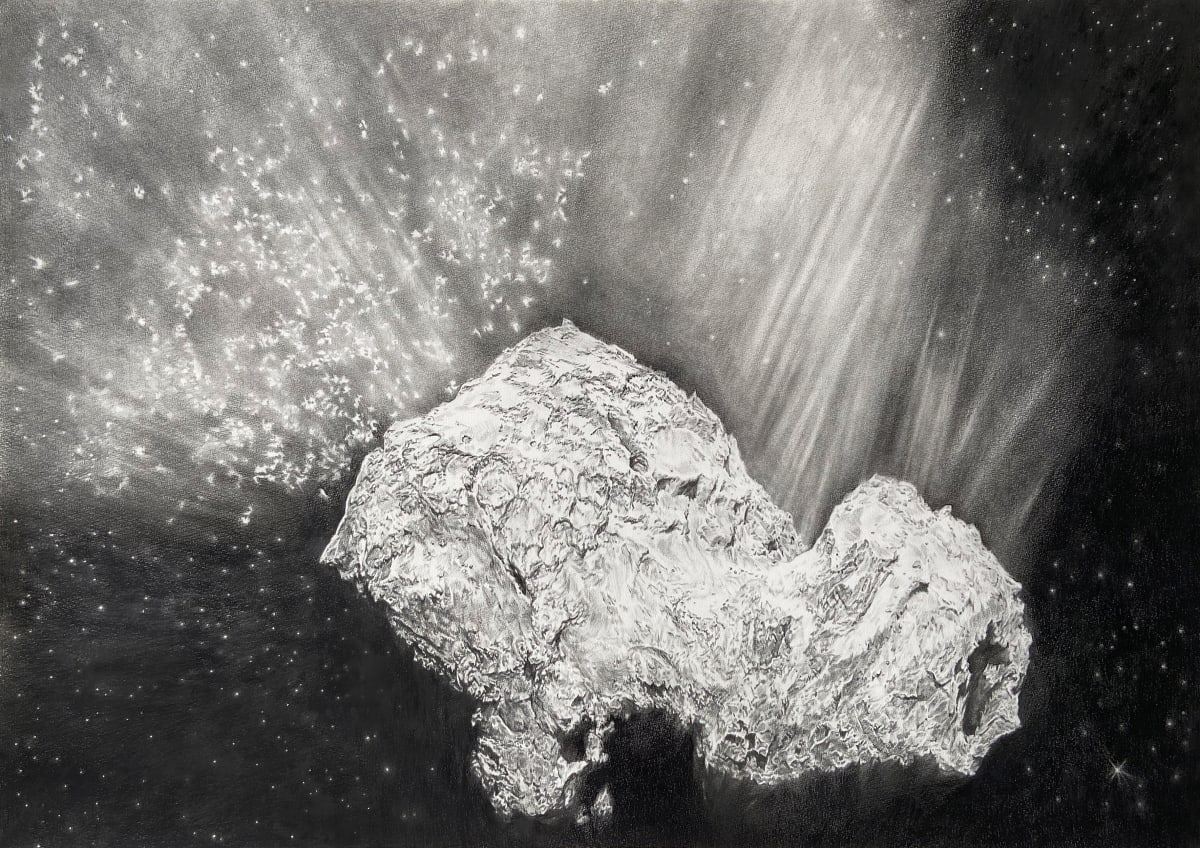 Churyumov-Gerasimenko by Anne Wölk  Image: pencil on paper