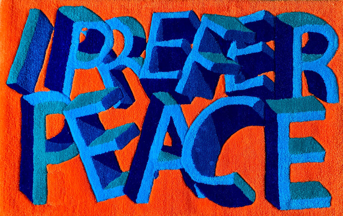 I Prefer Peace by Antoon Knaap  Image: Tufted wall art - I Prefer Peace