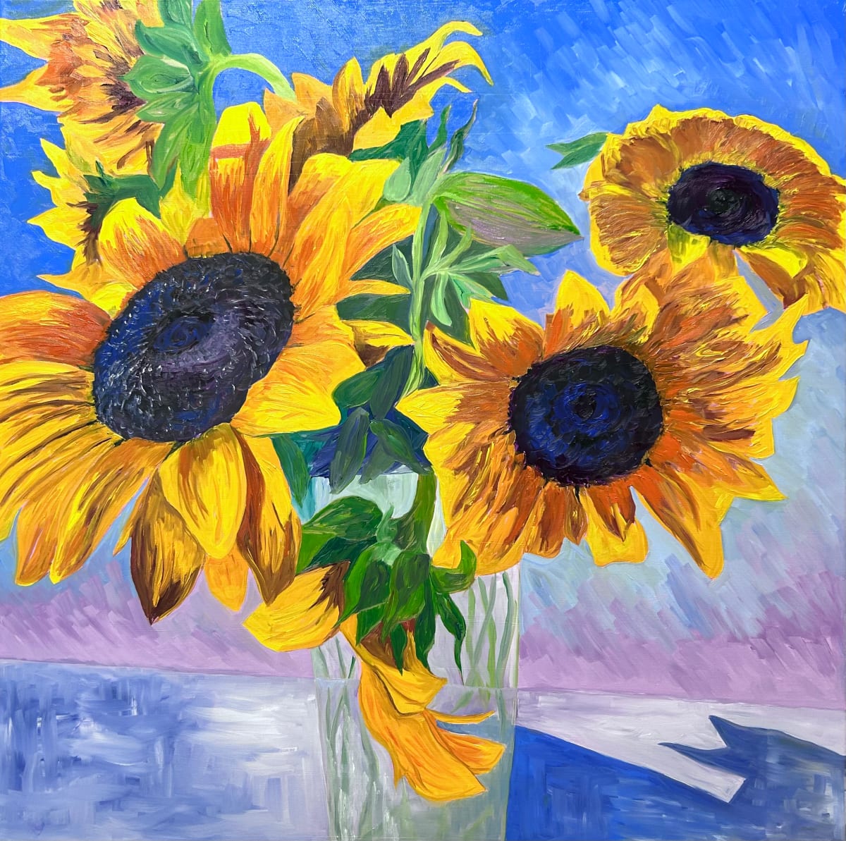 “Sunflowers in a Vase” by Barbara Ryan, Image 1.