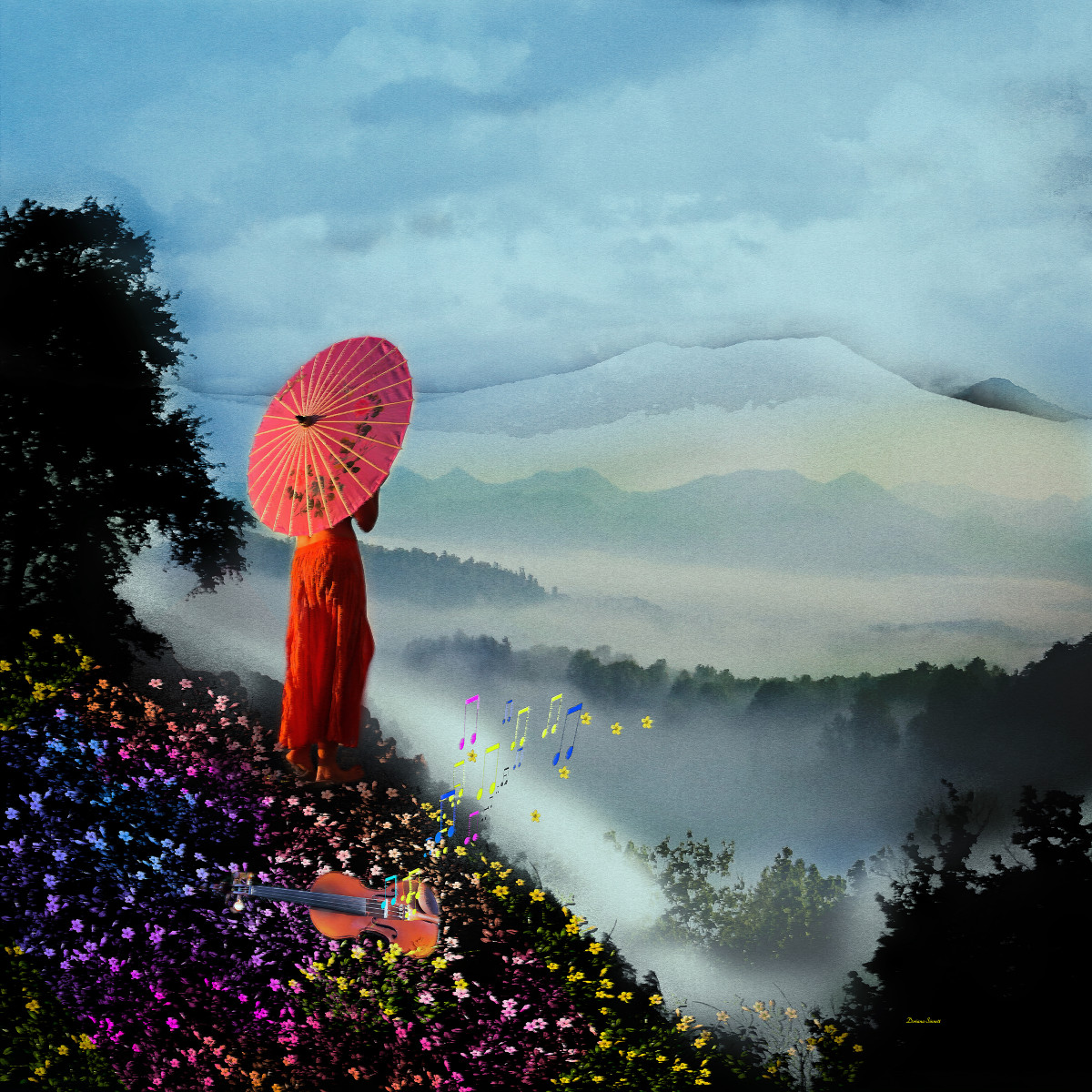 Woman and the Violin by Doriana Sinnett 