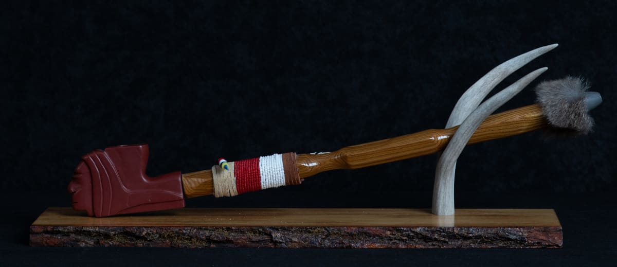 Warrior Chief, Native America (Ojibwa) Ceremonial pipe by Scott Freeman  Image: Honorable Mention - Intermediate Category