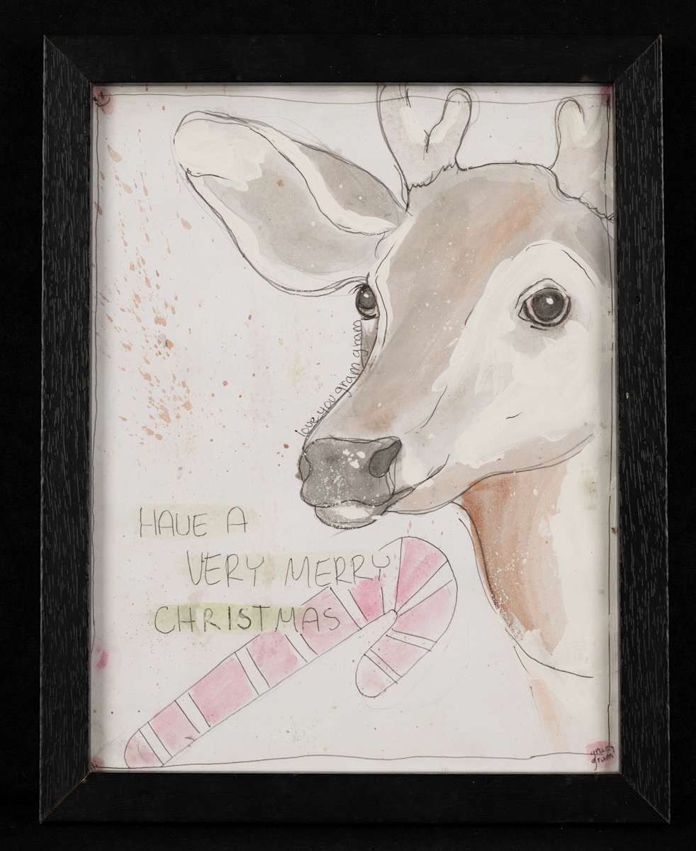 Festive Deer by Alixandra Walter 