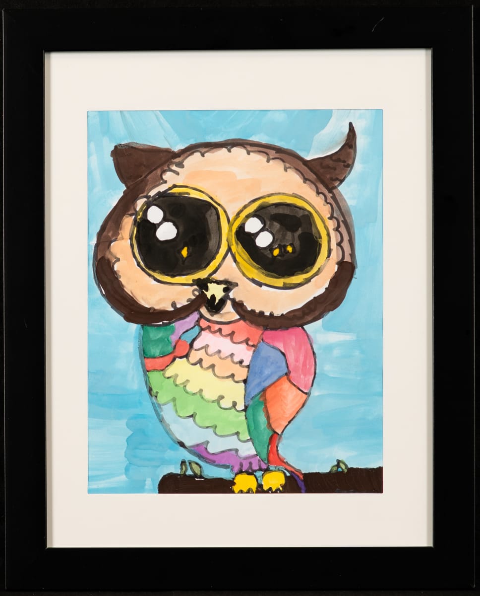 Colorful Peck the Owl by Ella Veatch 