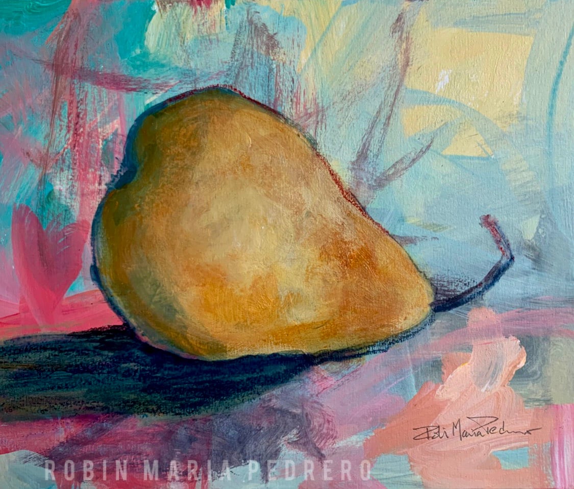 Pear on Abstract by Robin Maria Pedrero 