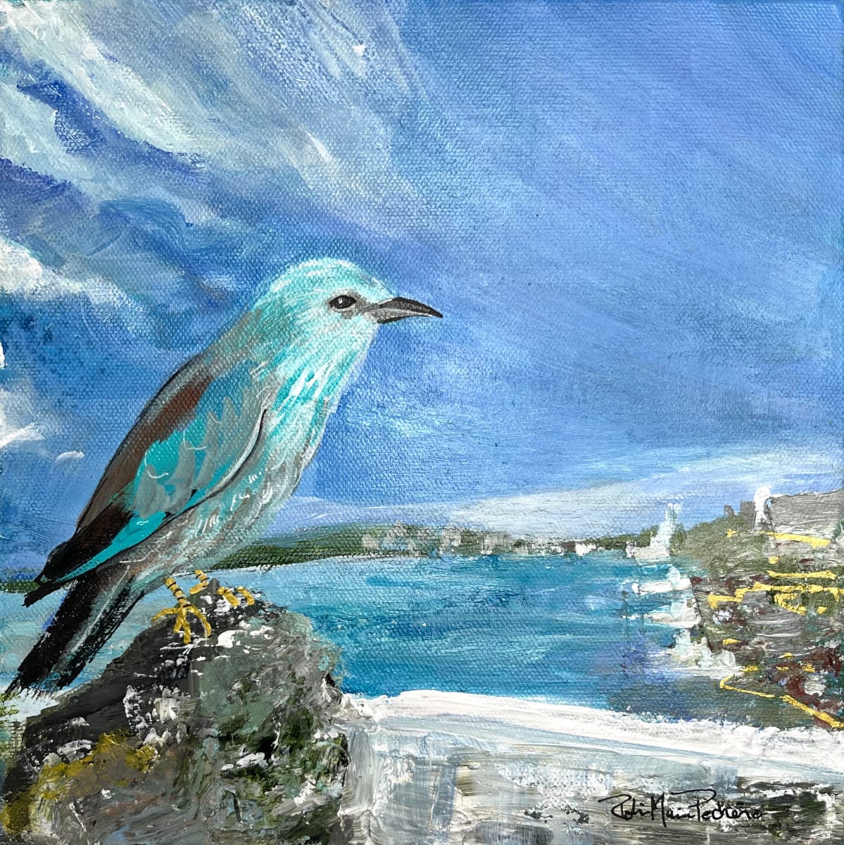 Perched above Grecian Shore by Robin Maria Pedrero 