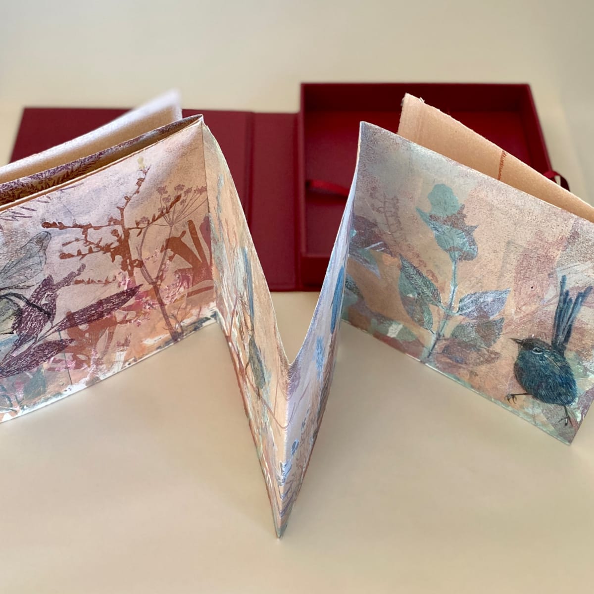 ARTISTS BOOK The Birds and the Bees  Image: Book Box and Concertina Artists Book