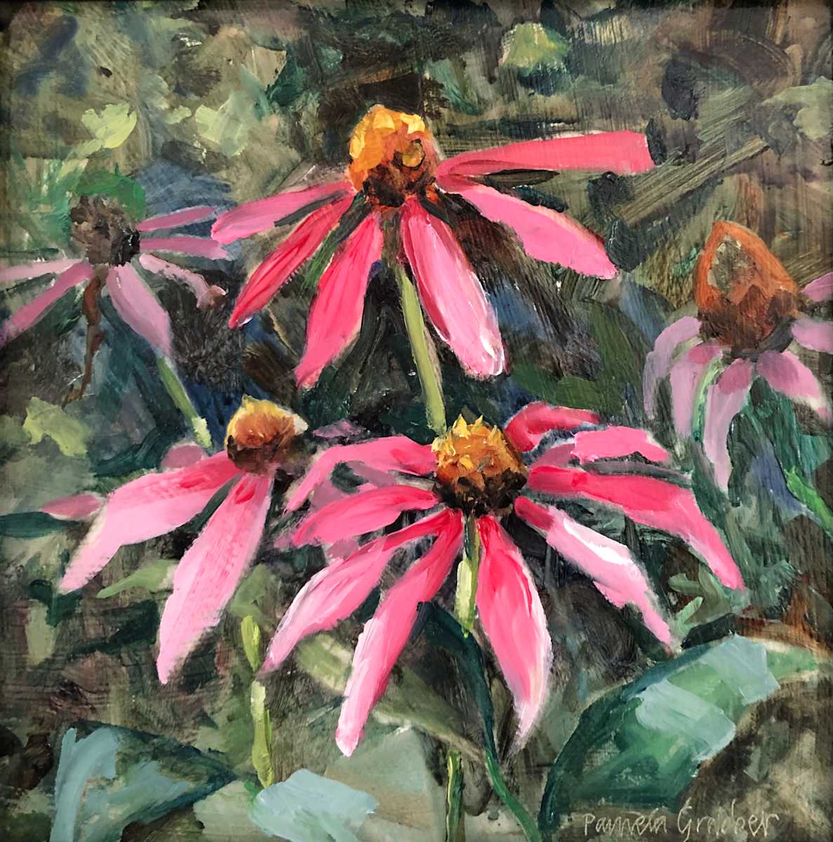 Cool Coneflowers by Pamela Grabber, Image 1.