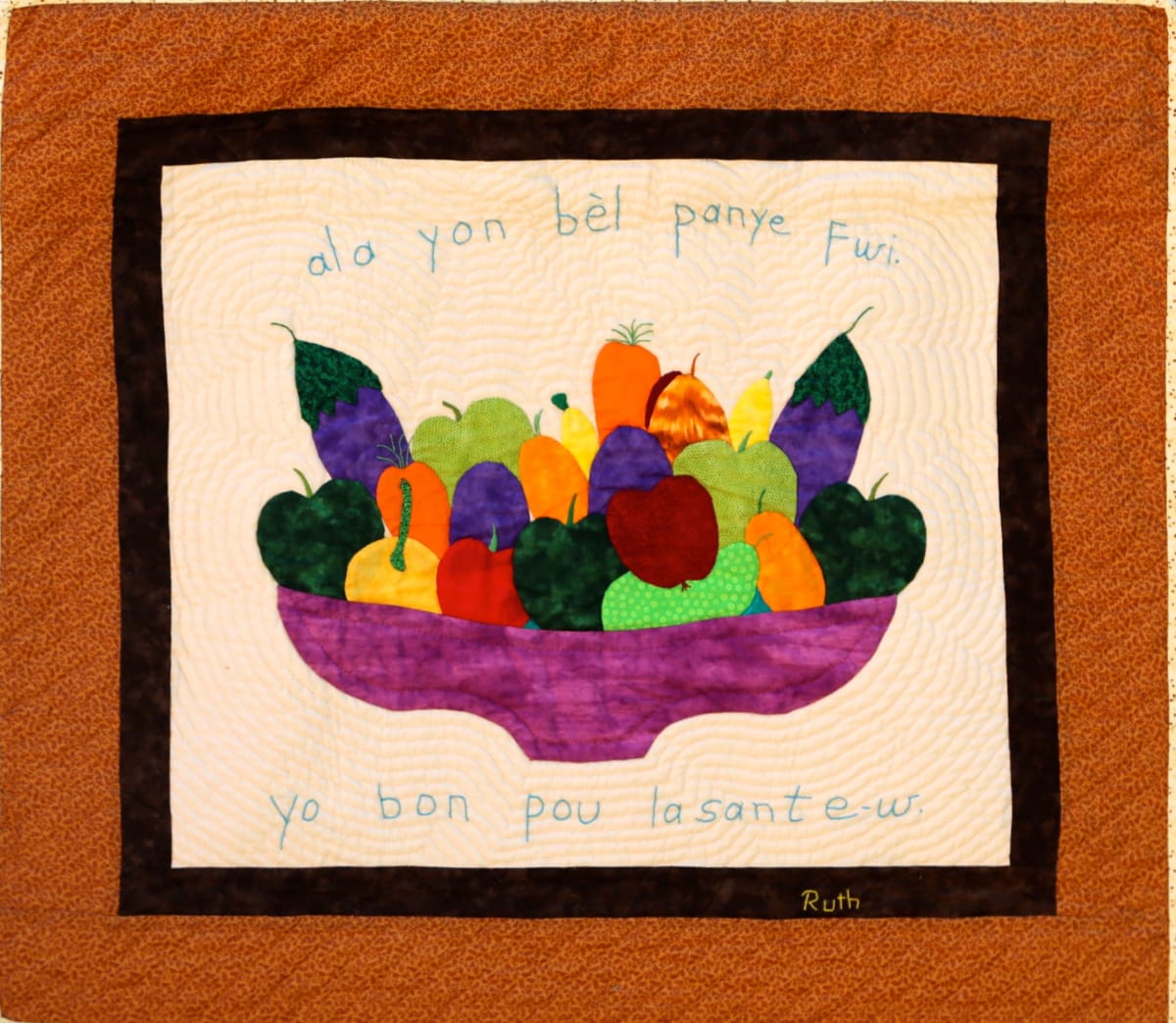 With a Basket of Fruit You Will Have Good Health - Ala Yon Bèl Panye Fui Yo Bon Pou La Santé by Ruth Coréus 