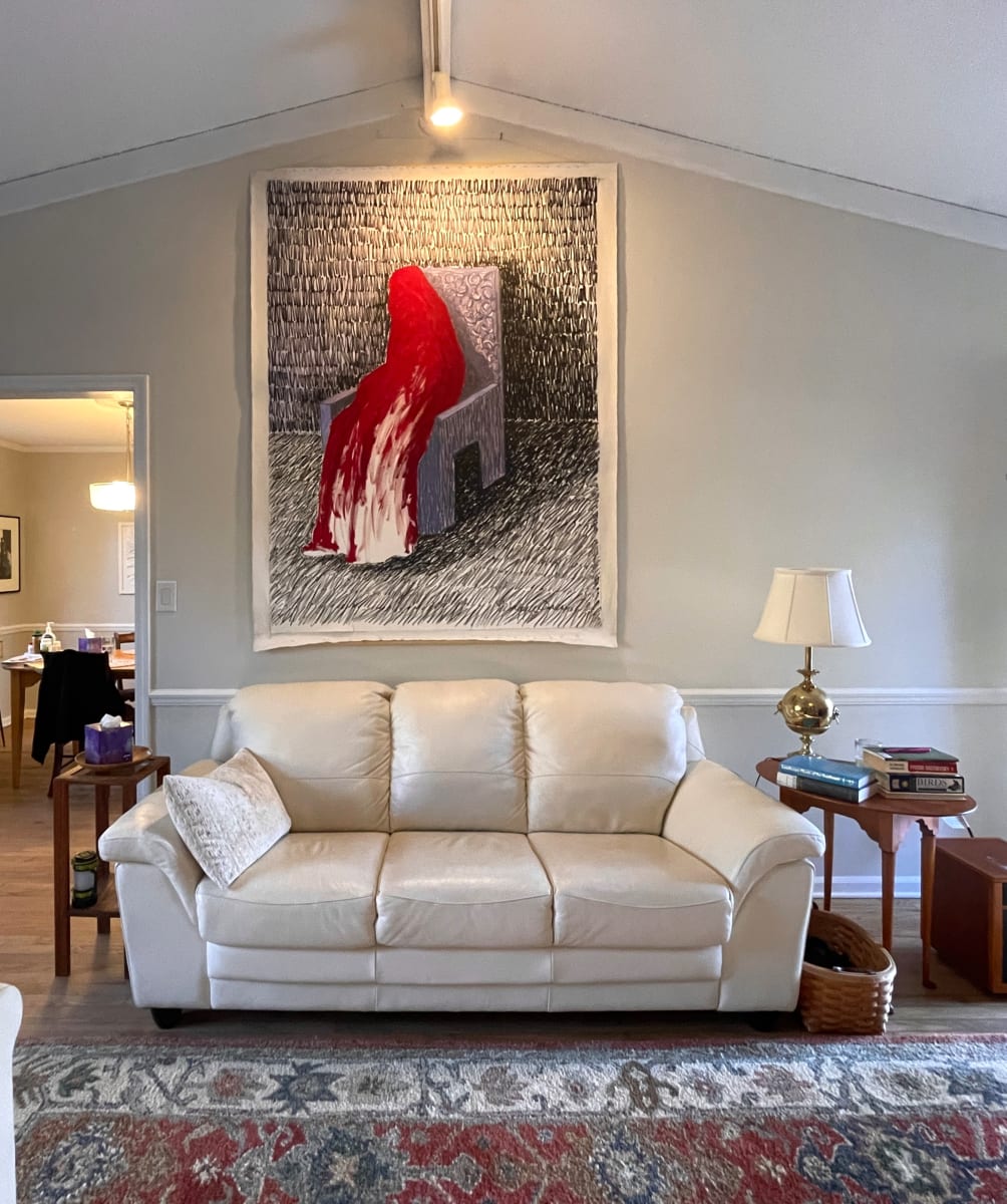 Madonna in Red (installed) by Maggie Davis 