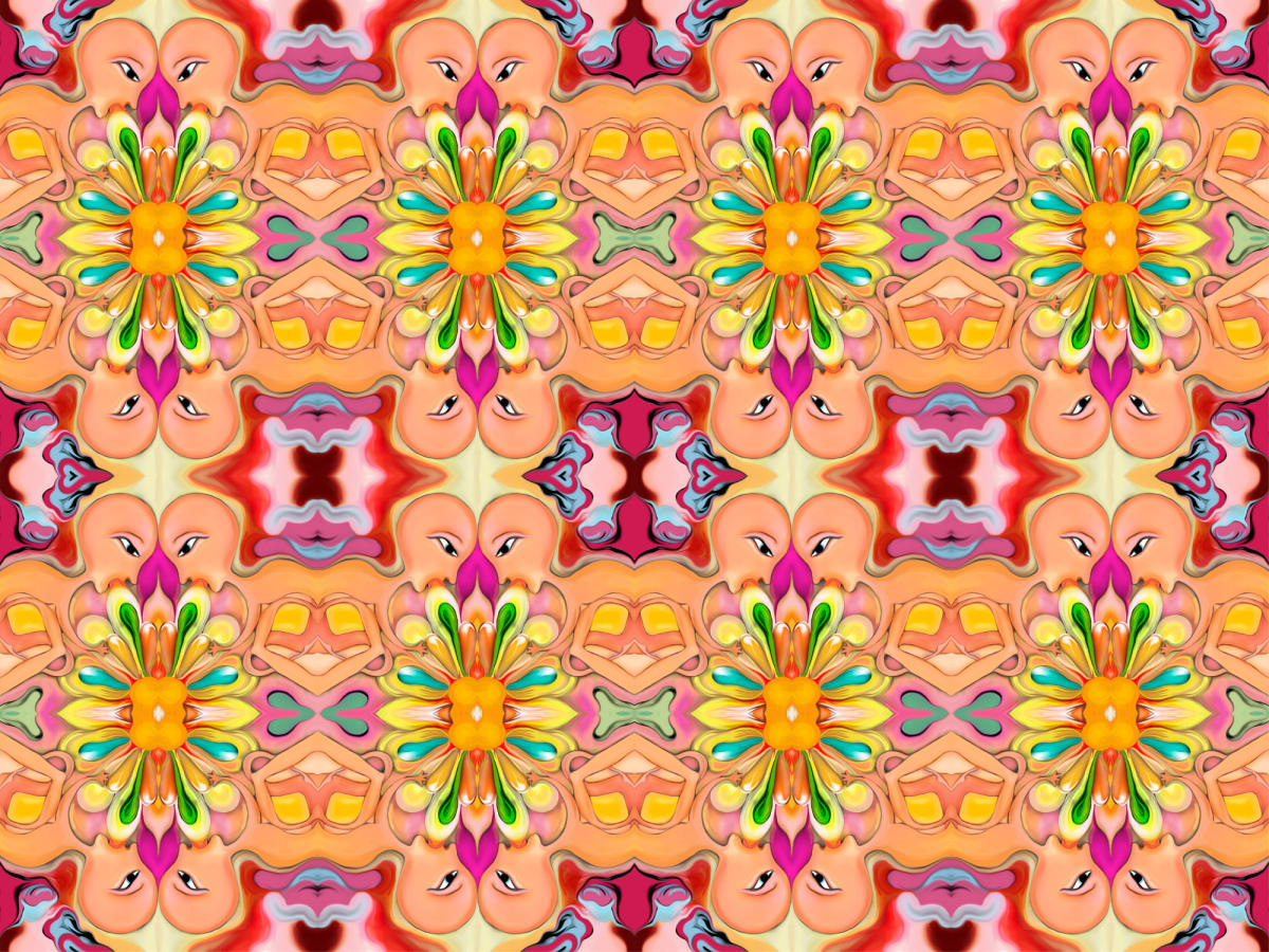 Child Eating Flower Tapestry 