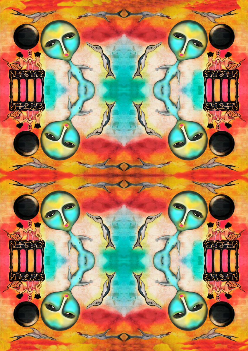 Nira & the Old Fetisches Tapestry, Image 1.