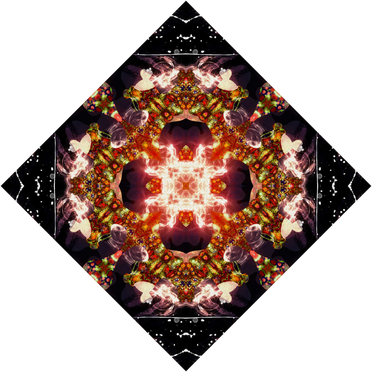 Red Brocade Tile 1 