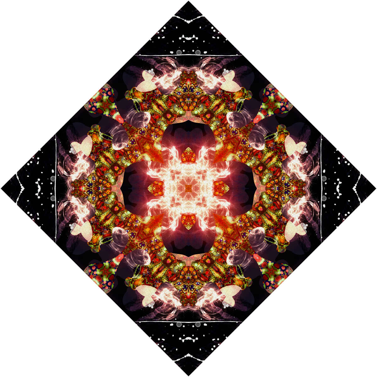 Red Brocade Tile 1, Image 1.