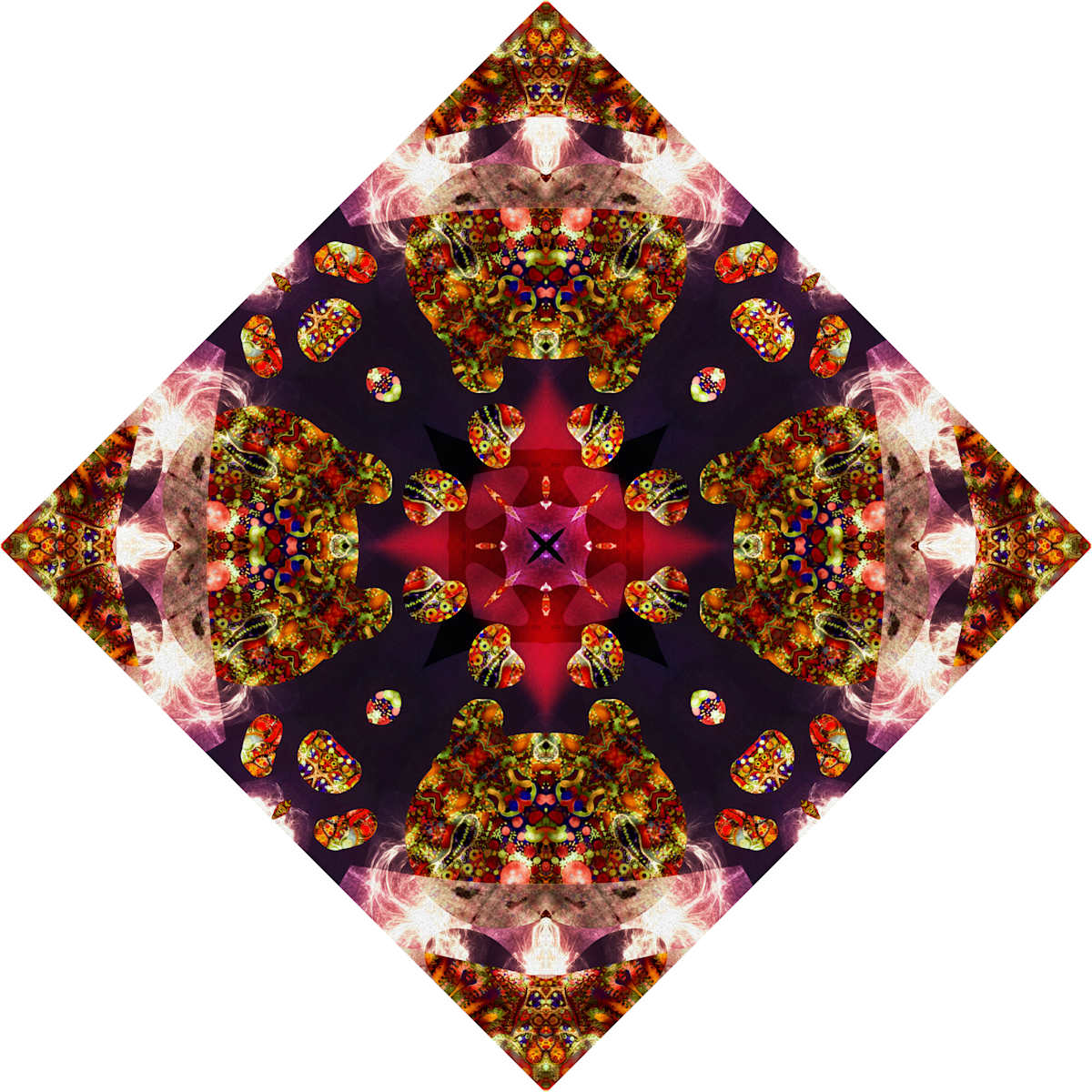 Red Brocade Tile 3, Image 1.