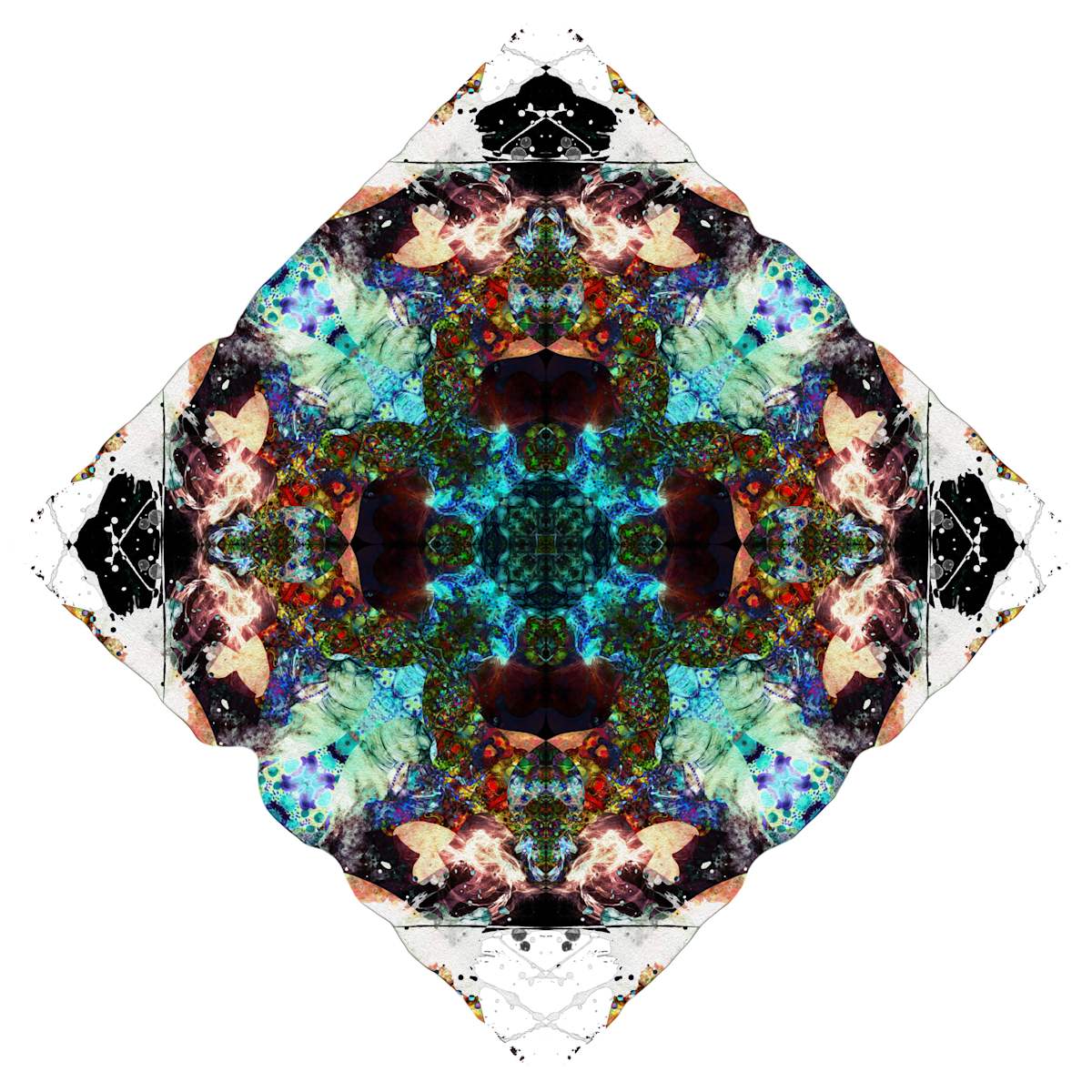 Red Brocade Tile 5, Image 1.