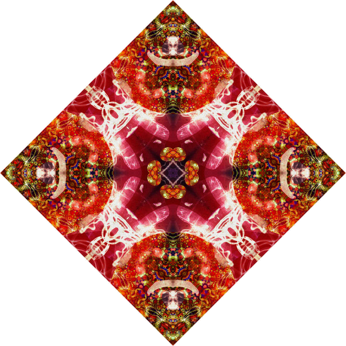 Red Brocade Tile 6 