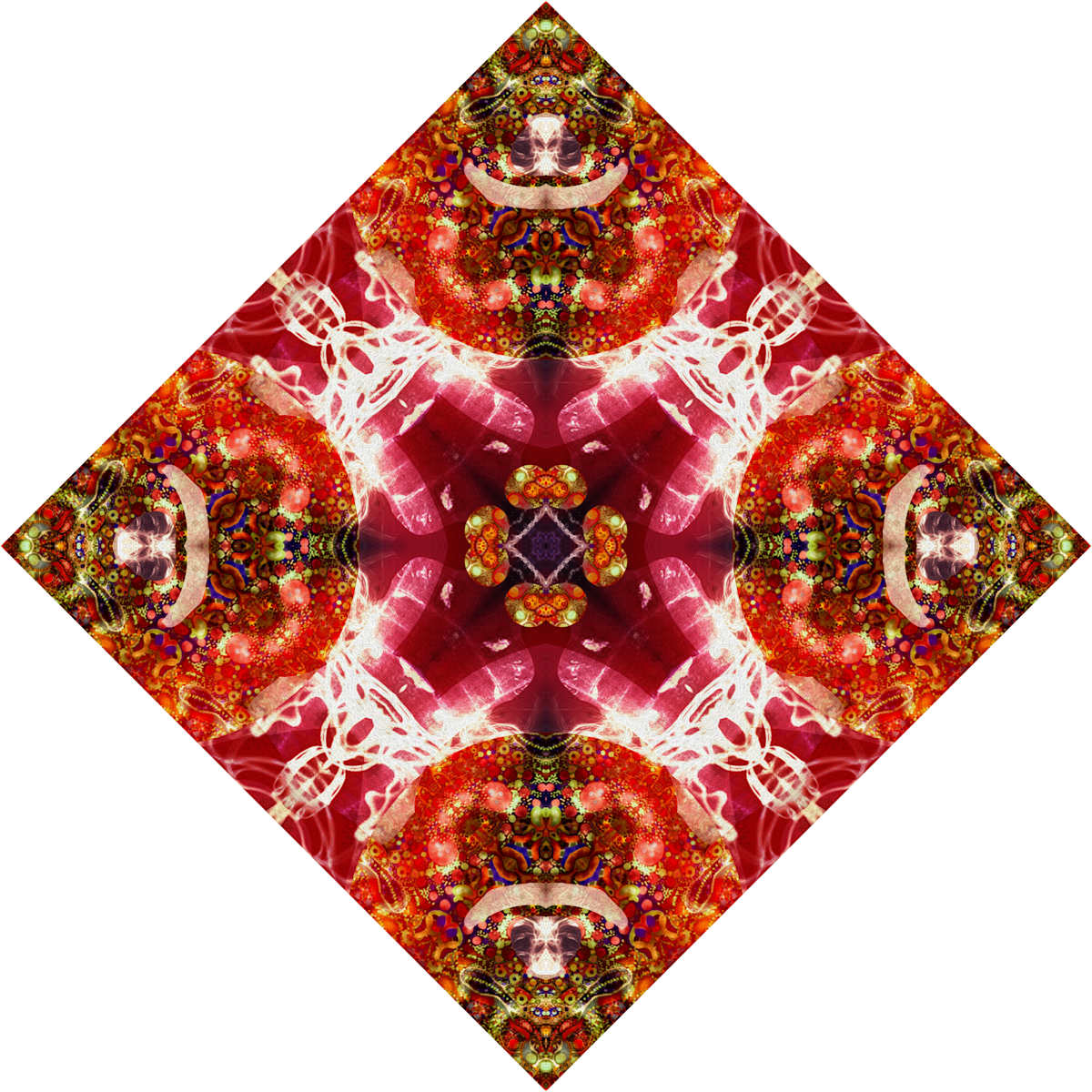 Red Brocade Tile 6, Image 1.