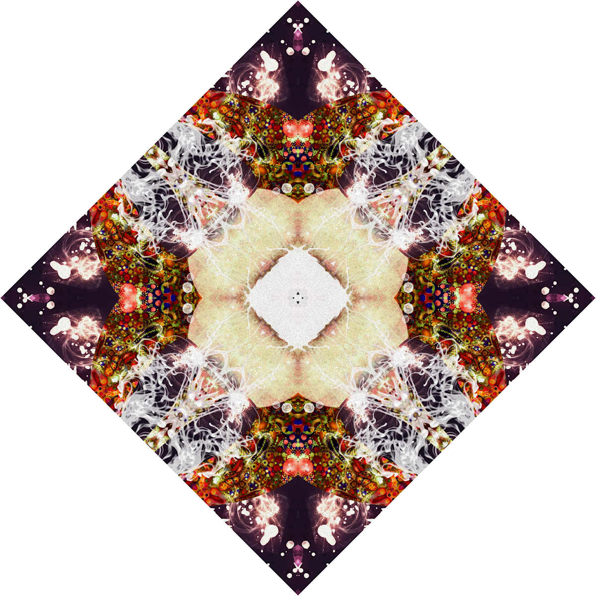 Red Brocade Tile 7, Image 1.