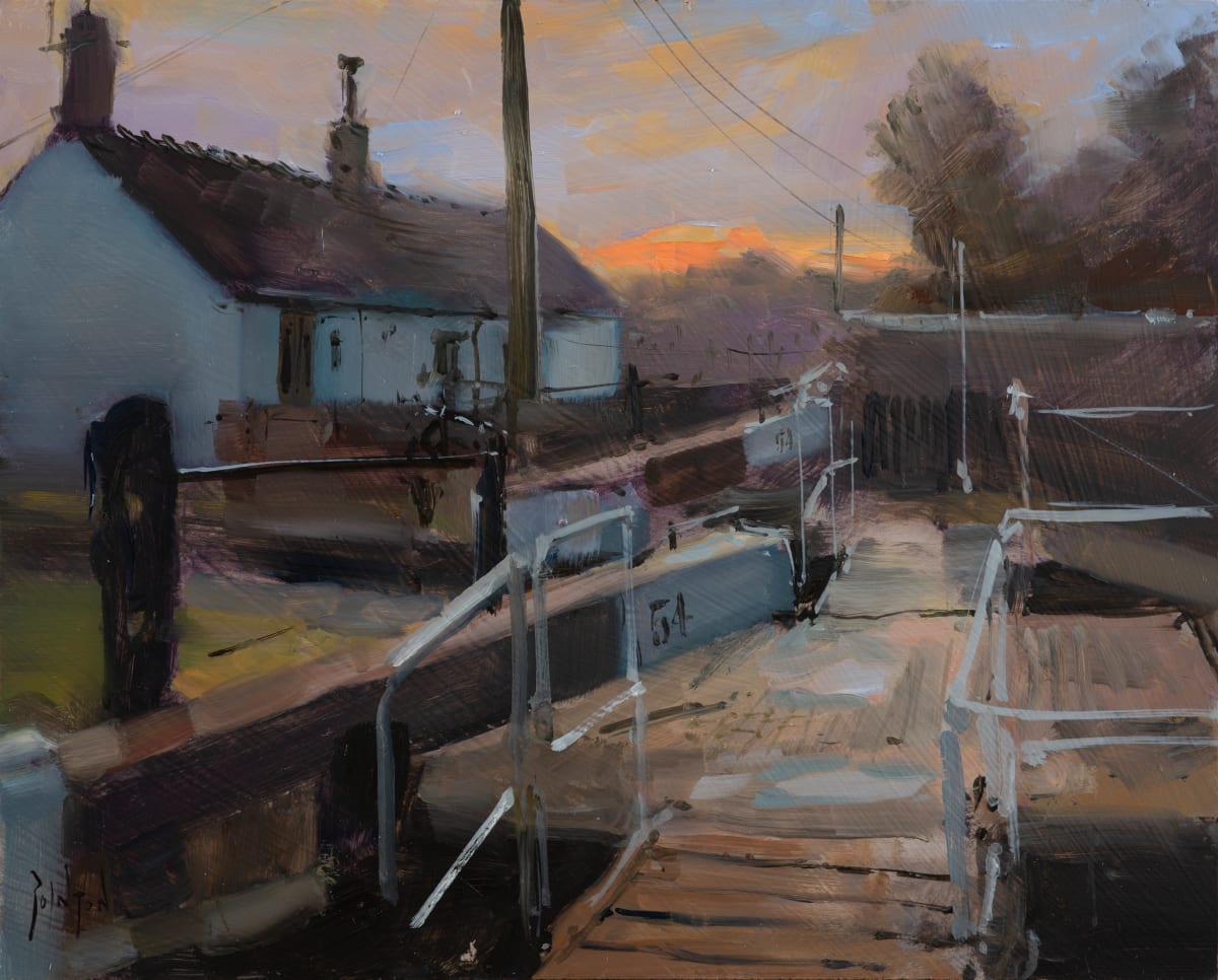 Lock Footbridges at Last Light by Rob Pointon 